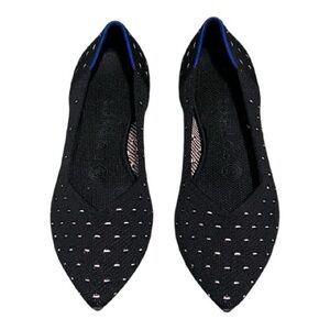 Rothy’s black & white point toe flats